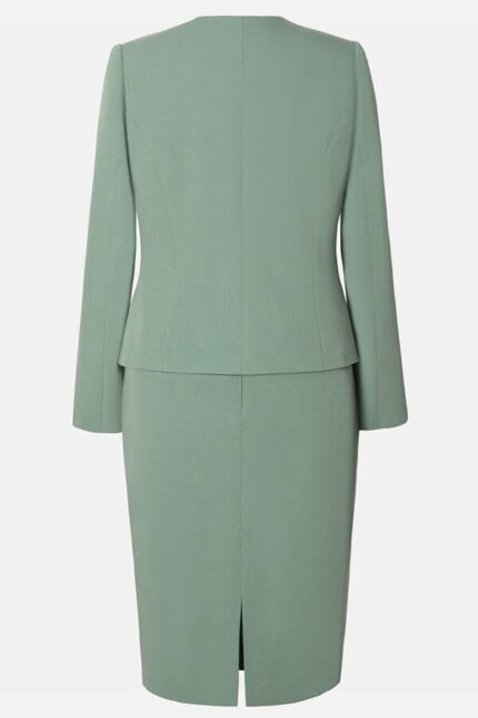 costum office turcoaz dama pret bun
