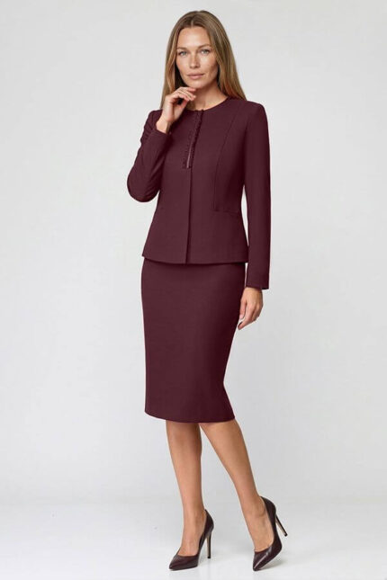 set elegant dama cu rochie si sacou